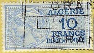 TIMBRES FISCAUX ALGERIE 1959 04